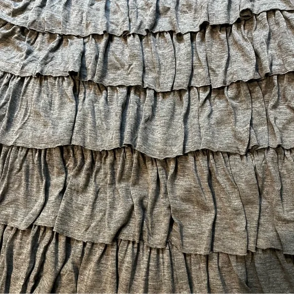 Soft Surroundings Gray Tiered Ruffle Maxi Skirt, Sz Petite S - Picture 12 of 14